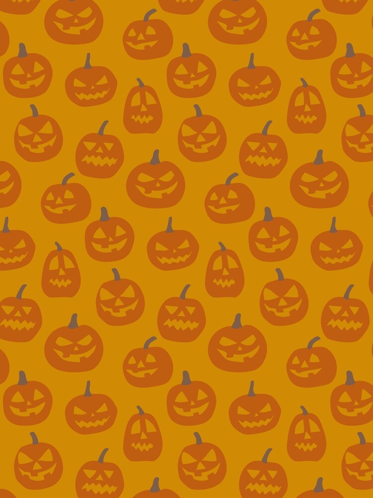 Spooky halloween pumpkins on yellow background by RevolutionizZed
