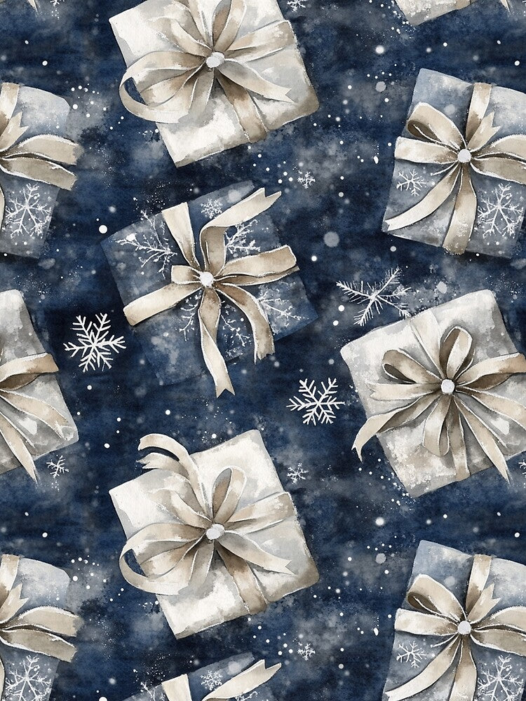 Blue Beige Presents Winter Christmas All Over by Feeling Artsy