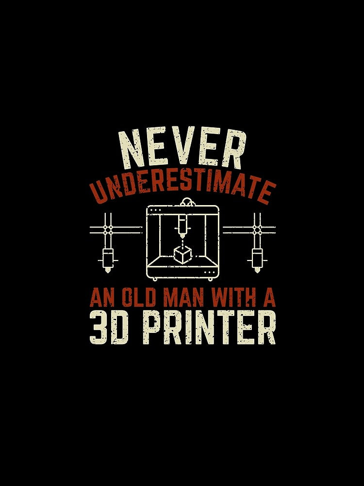 Old Man 3D Printer Printing by Marcid95