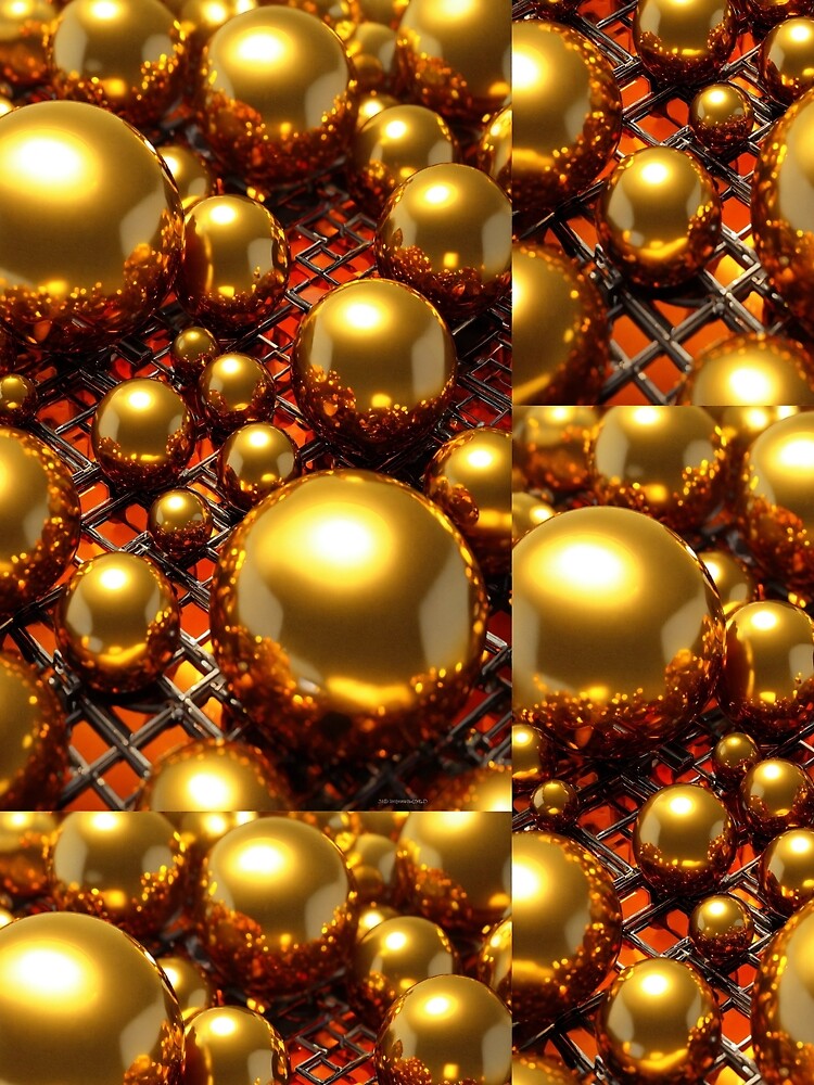 3D Golden Balls by AwesomeDigiShop