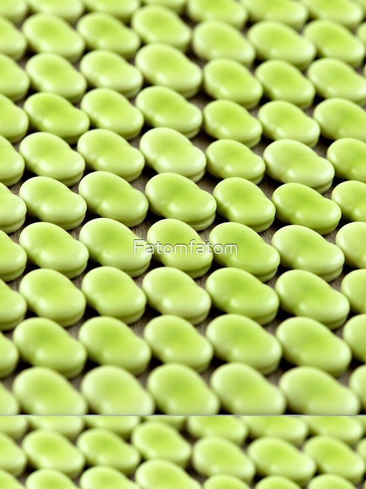 Fresh Green Fava Beans Pattern - All Over Print by Fatomfatom