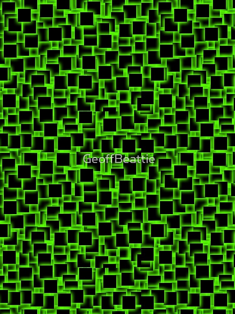 3d squares on glowing green backdrop by GeoffBeattie
