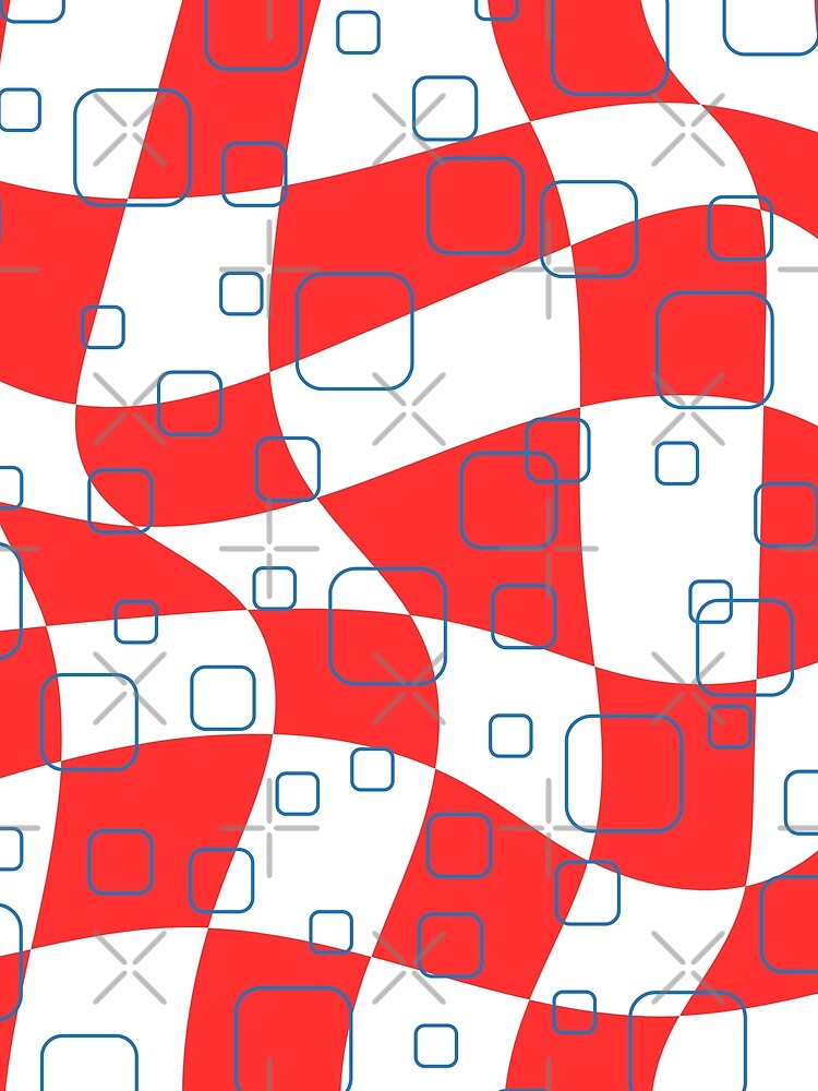 Crazy red squares by ZibaCentralShop