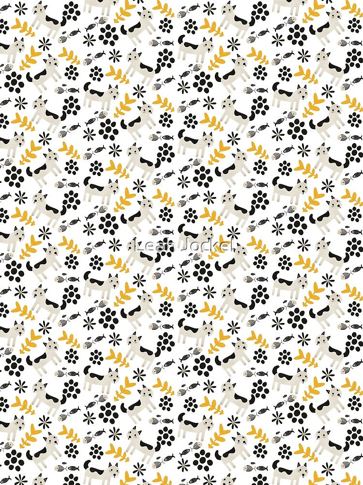 Cats, Fish, Floral AOP by Leah Jockel