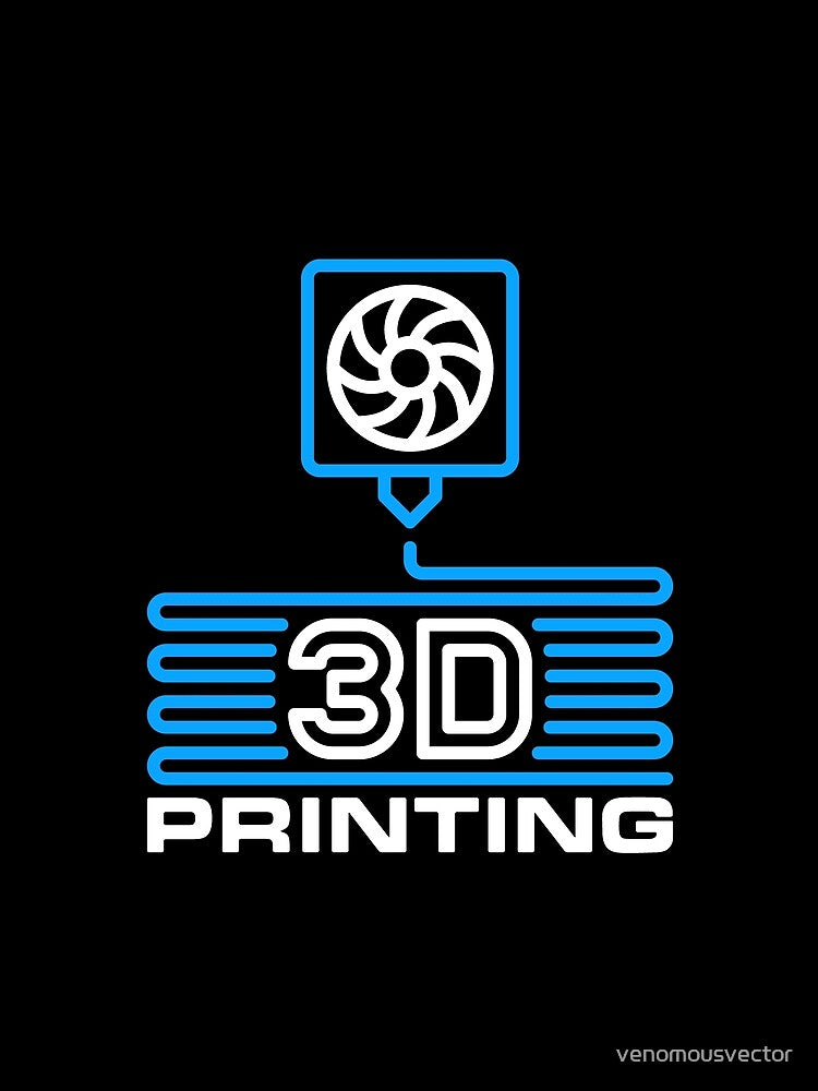 3D Printing Extruder with Nozzle and Filament - I Love 3D Printers by venomousvector