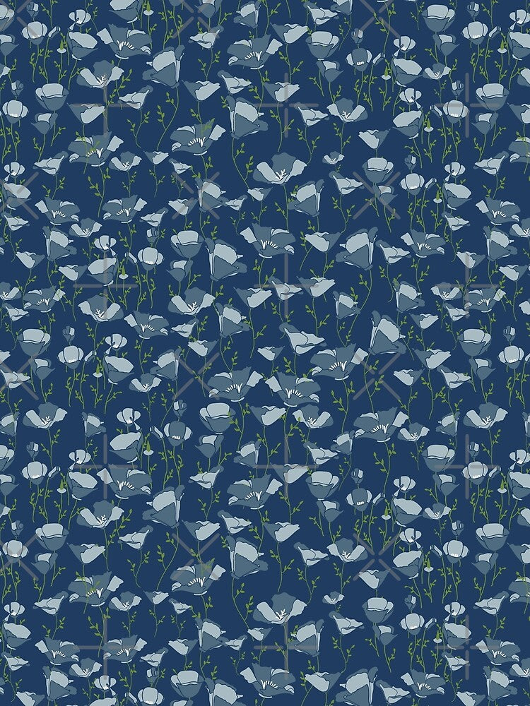 Poppy garden seamless (iii) by Reshma Rajagopal