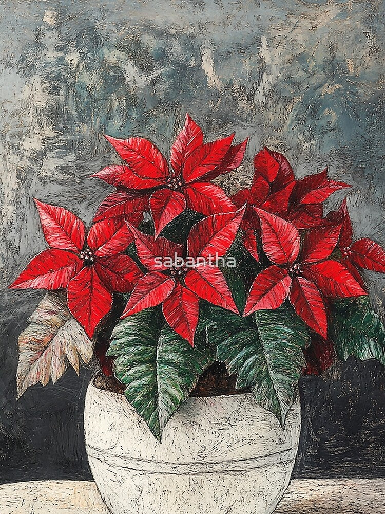 Poinsira - Abstract poinsettia (8/8) by sabantha