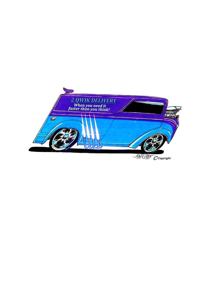 Hot Rod Art // 2 QWIK DELIVERY by Imagin8er Unisex