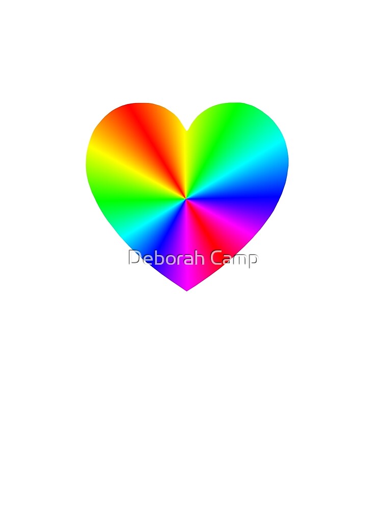 Rainbow Burst Heart by Deborah Camp