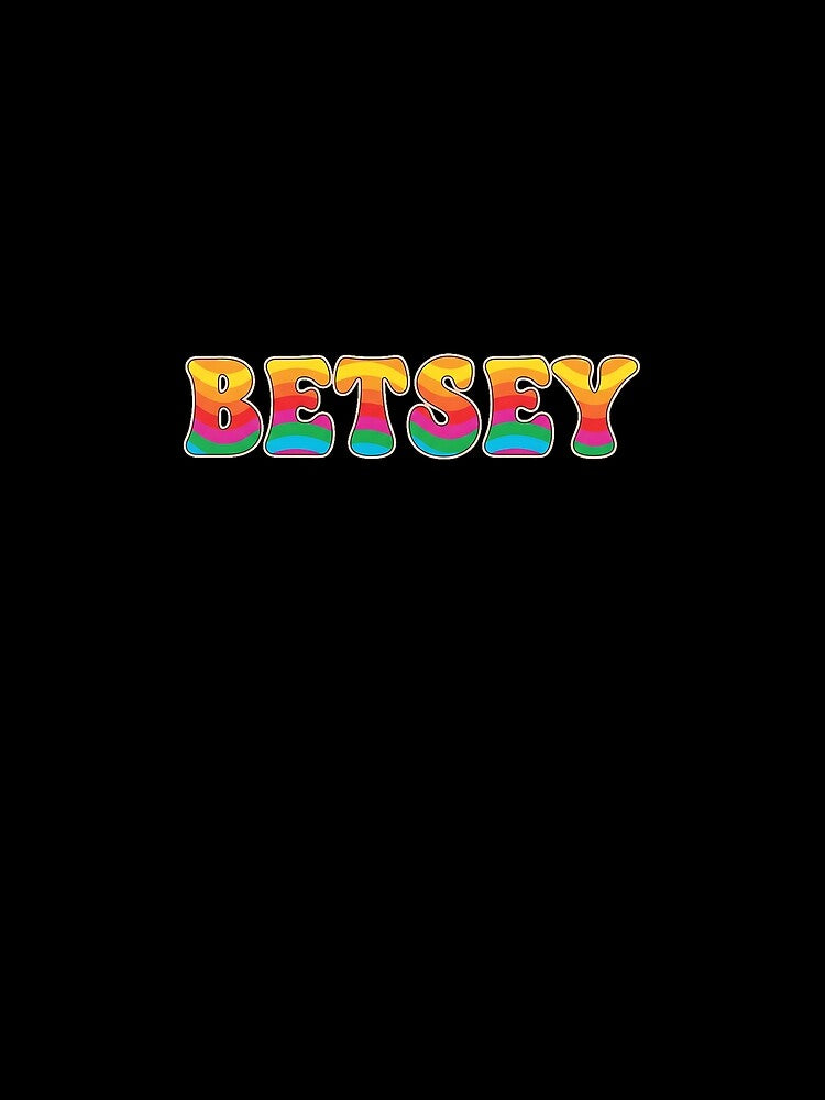 ❤️ Betsey Personalized Name Wavy Retro Shirt, Coffee Mug, Sticker Gift by HelixPedia