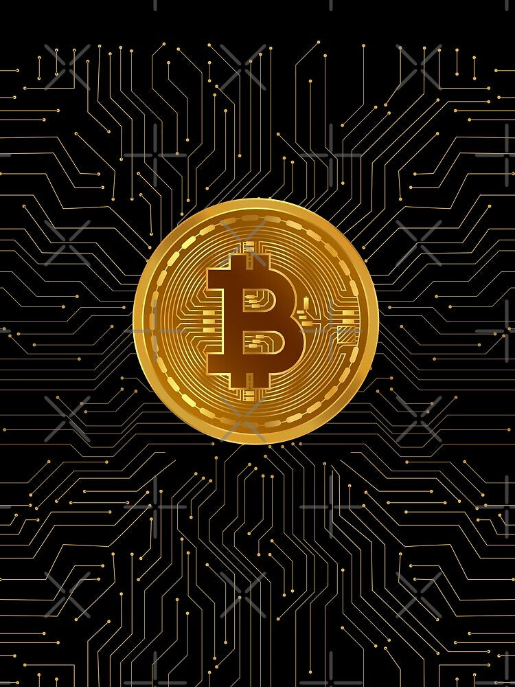 Bitcoin Logo, Bitcoin, blockchain, All over print by ShaykhUmer