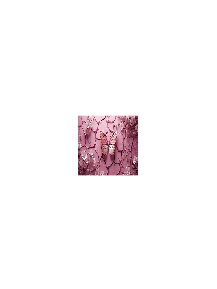 3D butterfly pink flowers by Bolonka-Shop