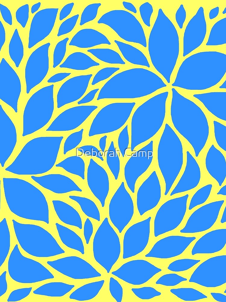 All Over Blue Floral Petal Pattern by Deborah Camp