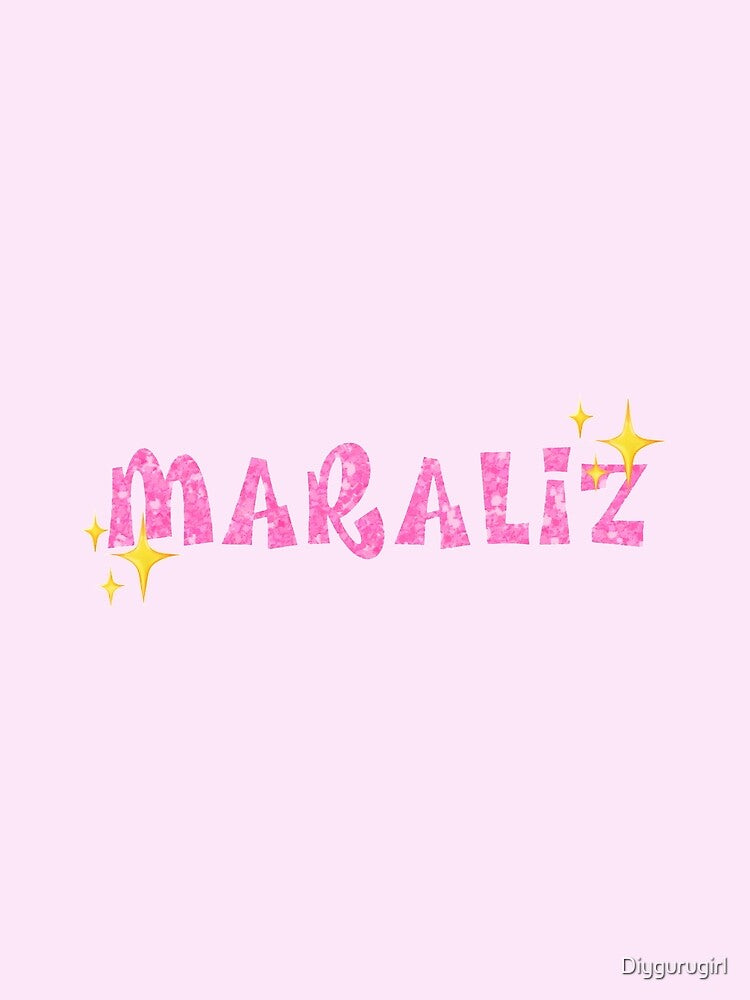 custom bratz font glitter name, maraliz by Diygurugirl Unisex
