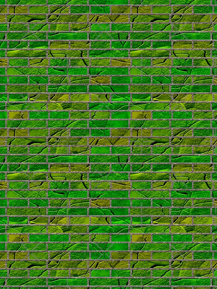 3D Green and Yellow Brick Texture by TheRulerofEarth