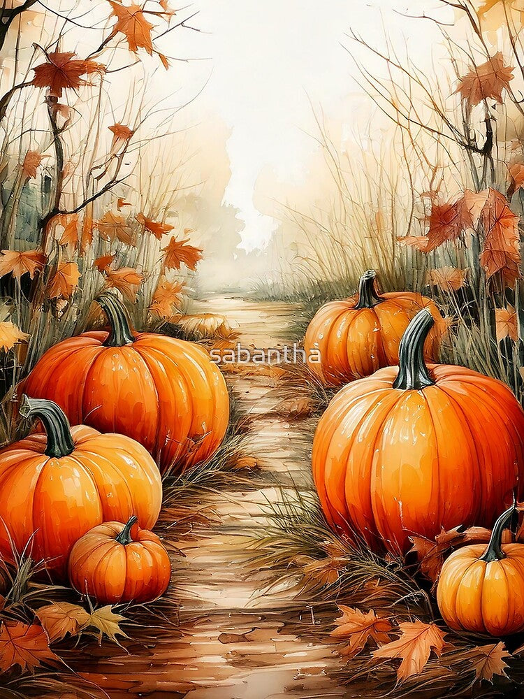 Pumpito - Pumpkin Watercolor (7/16) by sabantha