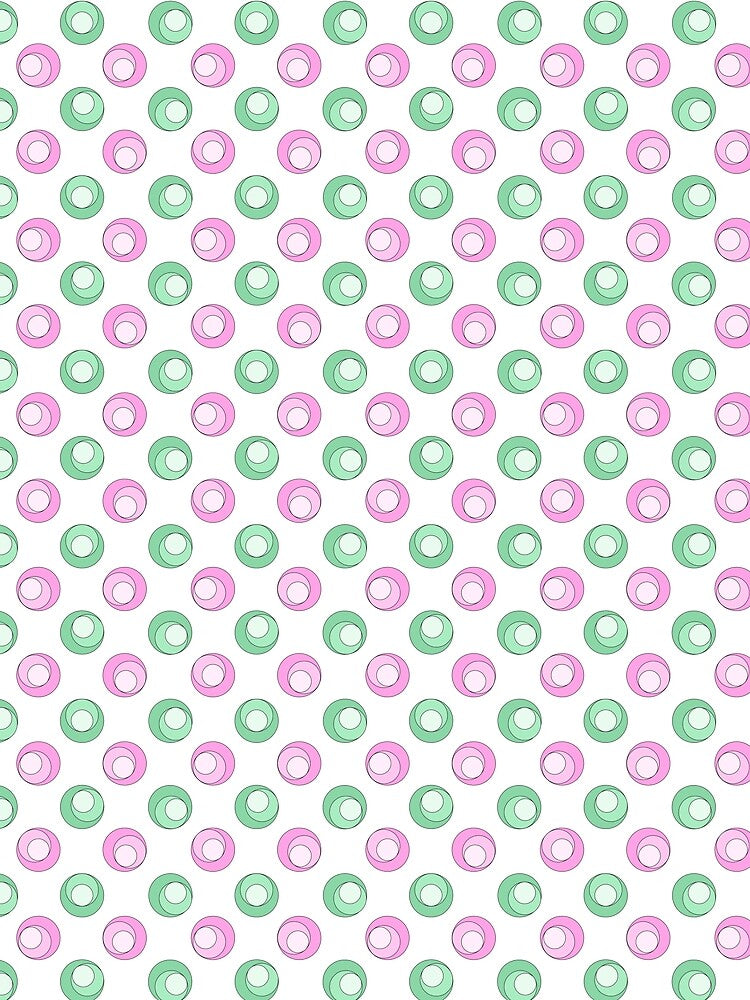Circular in Pastels - Pink & Green by HorsesLargesse Unisex