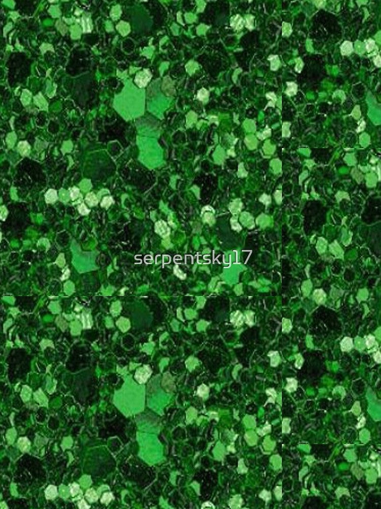 All Over Green Glitter Pattern by SerpentSkyArts