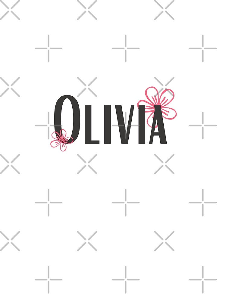 OLIVIA Name with flowers by Rocky Designs Unisex