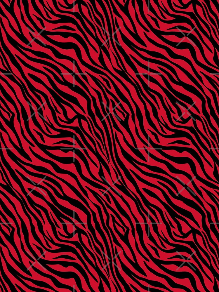 Red Zebra Print, Animal Print by thelustrous