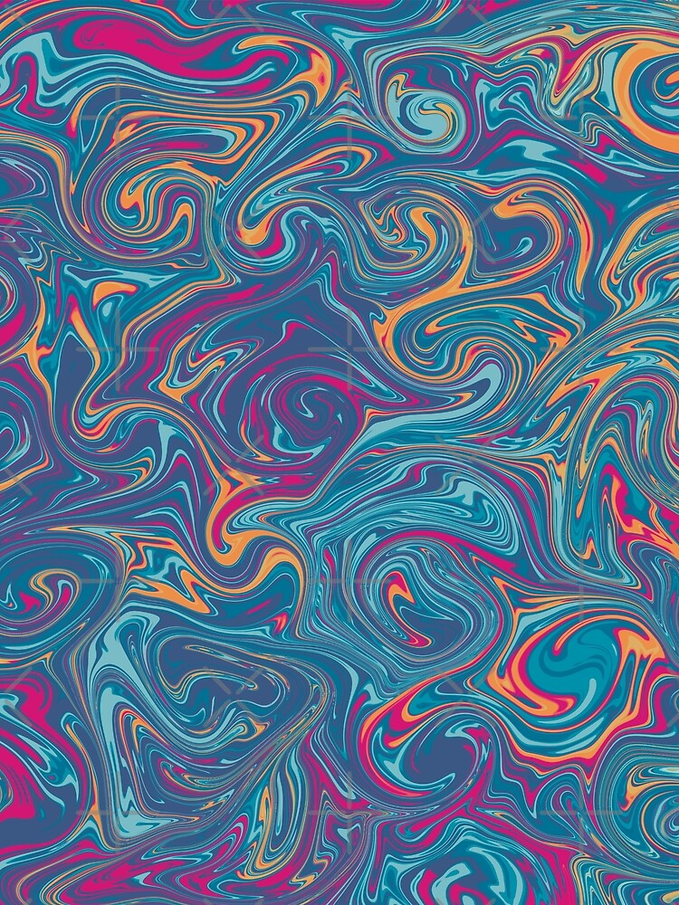 Abstract Fluid Color Flow Pattern by Wednesday Art design