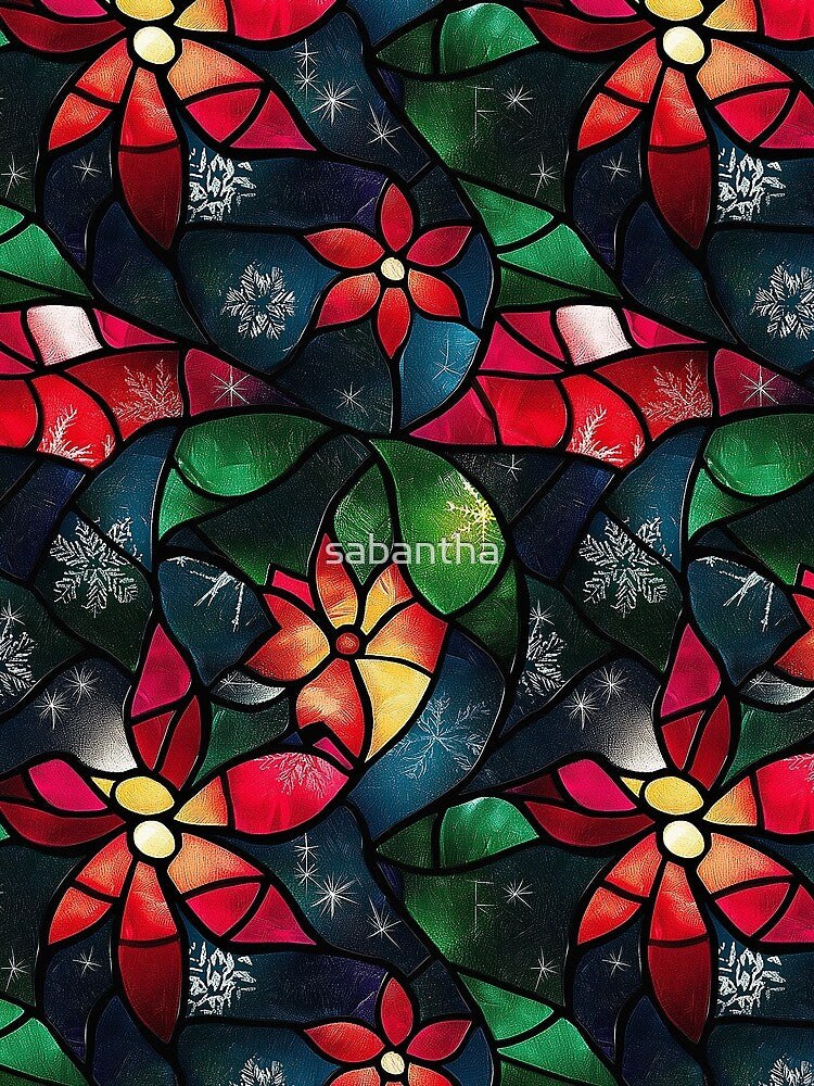 Cerantha - Stained glass Christmas pattern (7/12) by sabantha
