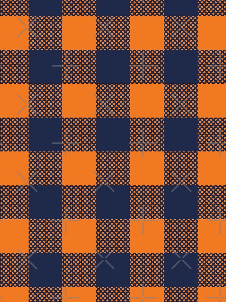 Orange & Blue Plaid Seamless Pattern by fotollissimo