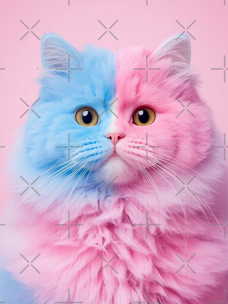 Cotton Candy Cat Kawaii Sticker by Stylestickers55 Unisex