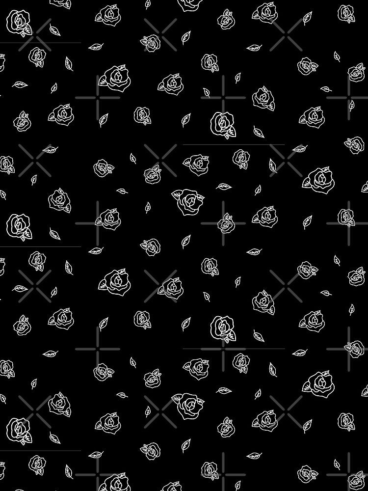 Black and White Roses AOP by Lily Aurora