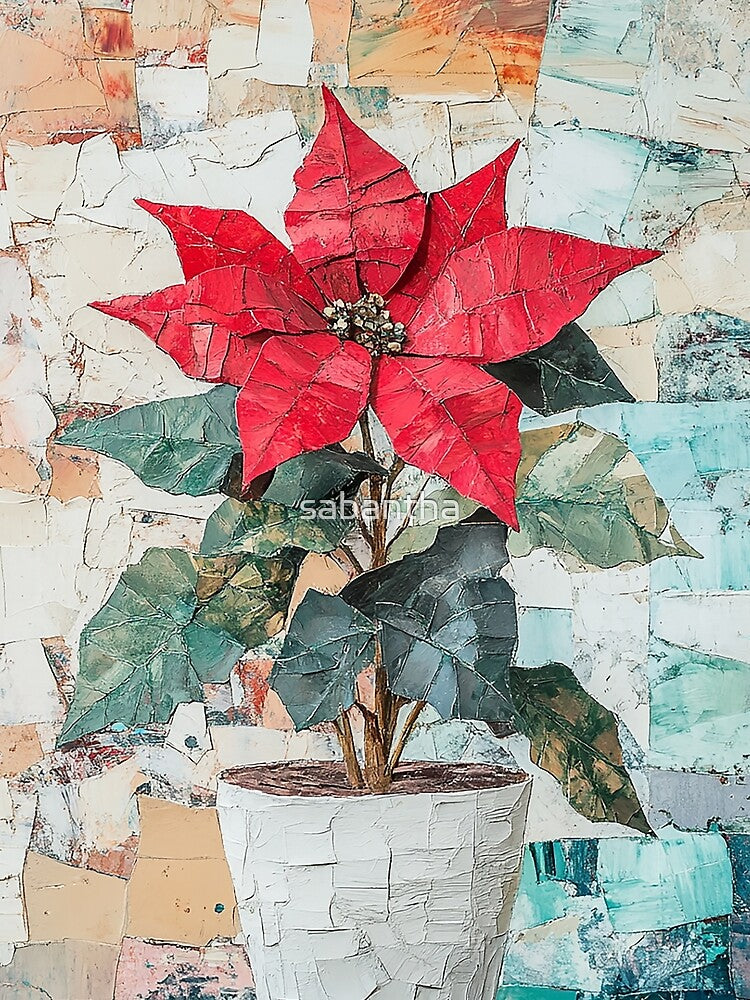 Poinsira - Abstract poinsettia (5/8) by sabantha