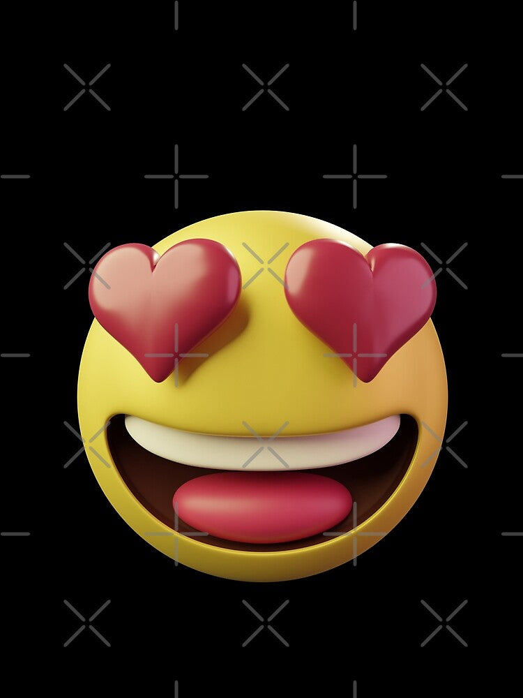 Emoji Smiley Love And Happy 3D Face by 3Dimension
