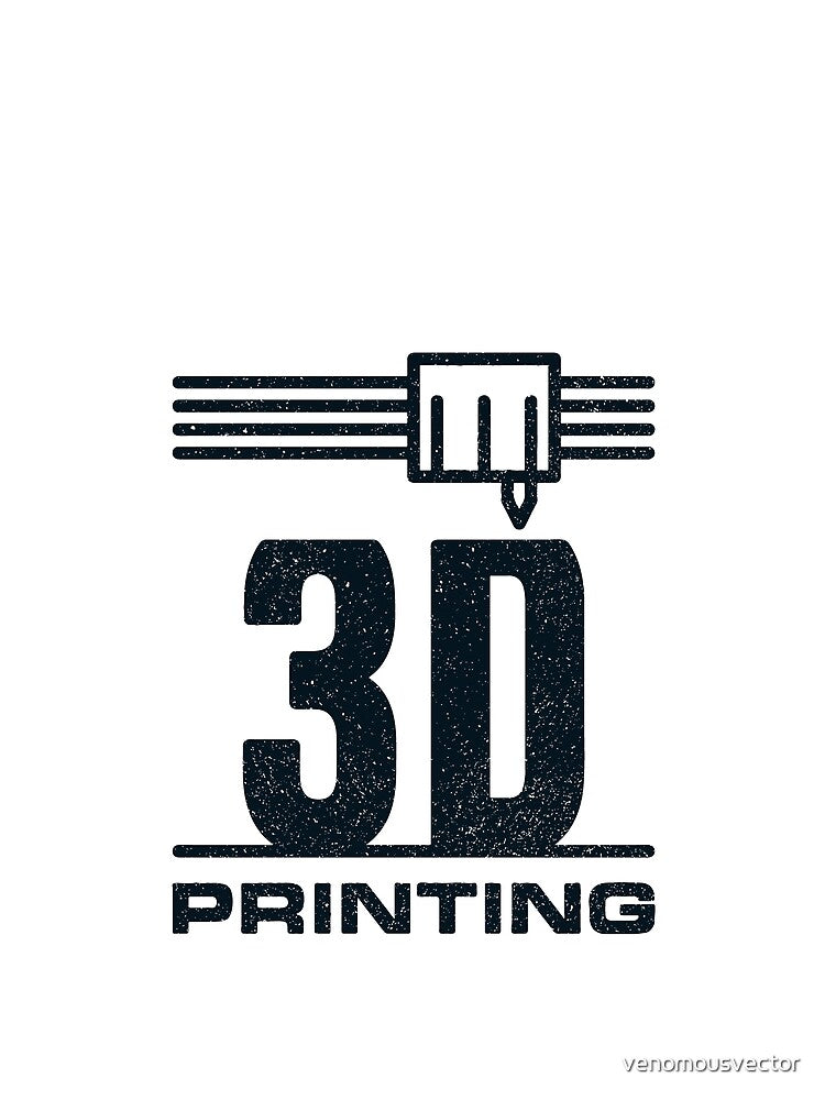 3D Printing distressed cool 3D printer design with Nozzle and Filament by venomousvector
