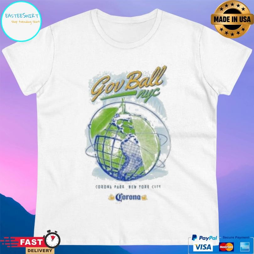 Governors Ball Music Festival Corona X Gov Ball Unisphere Lime Shirt Unisex