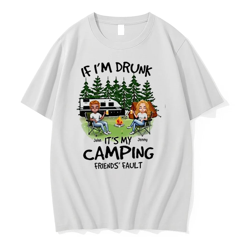 If Im Drunk Its My Bud Light Camping Friends Fault 0 Tshirts Sweater Unisex