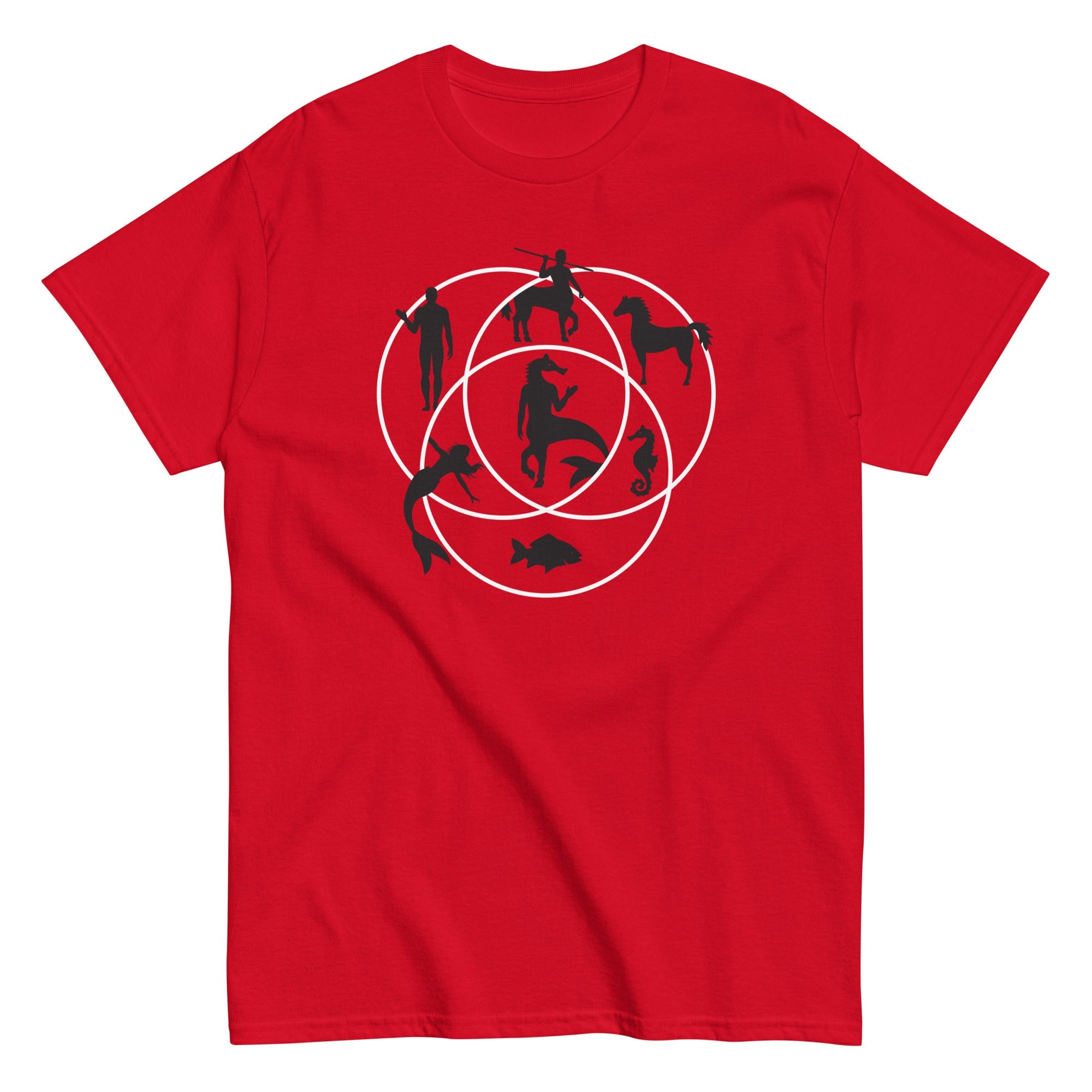Human Horse Fish Venn Diagram Men's Classic Tee