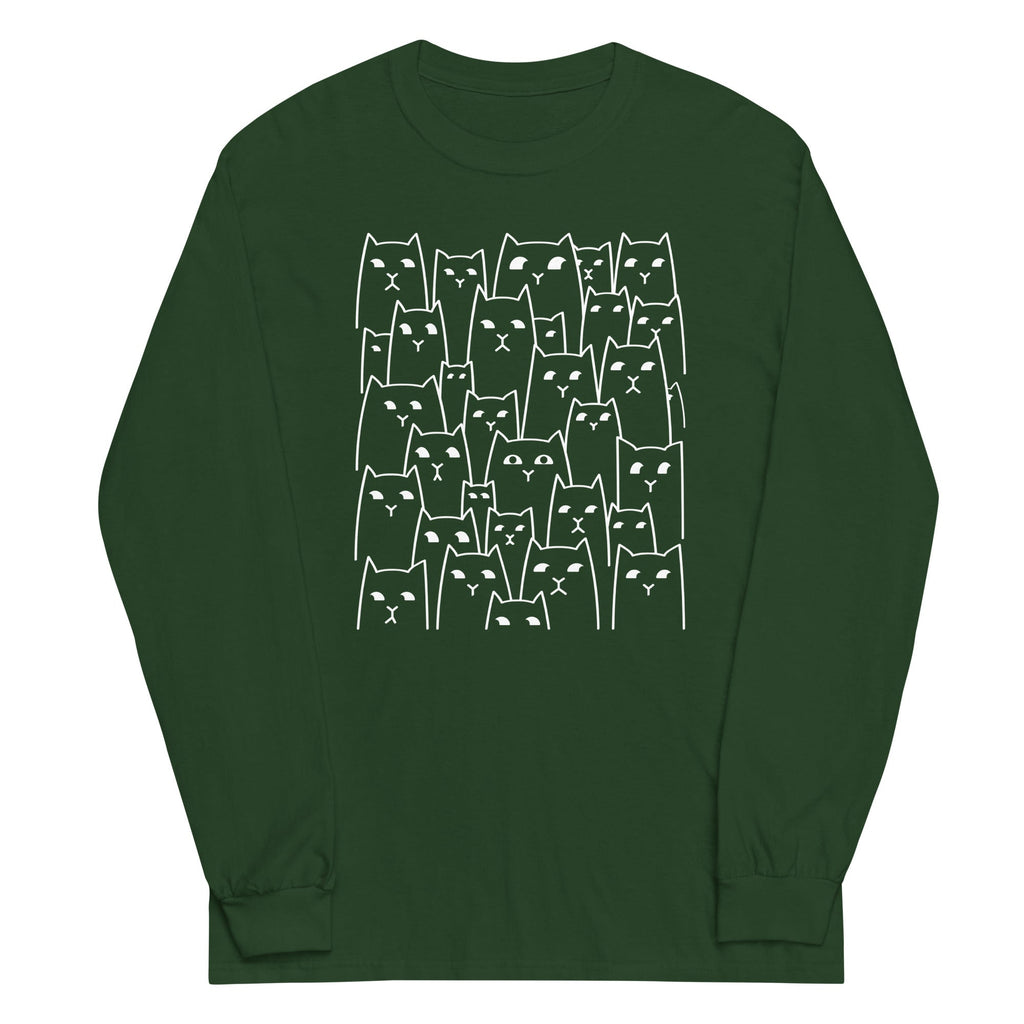 Suspicious Cats Unisex Long Sleeve Tee