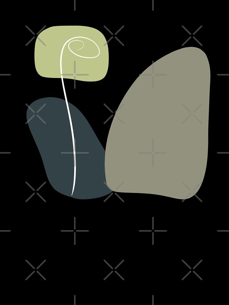 Dark Blue and Gray Minimalist Shapes by ArtforDailyLife Unisex