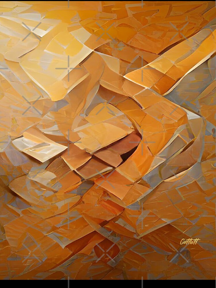 Modern Abstract Art - Orange Abstract by CattlettArt Unisex