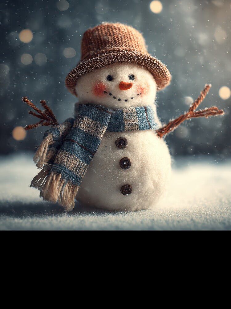 Chubby Snowman Playing in a Winter Wonderland by christmas-xmas