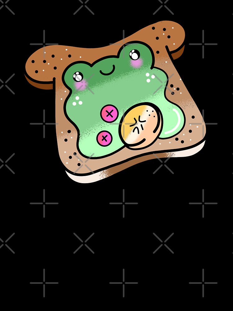 Cute adorable Kawaii froggy bread cartoon by Quacktails Unisex