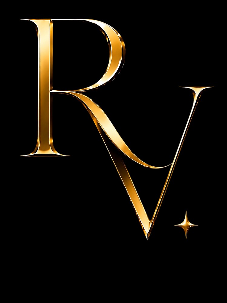 Premium Gold RV Initials by Richio Vonte’ Unisex