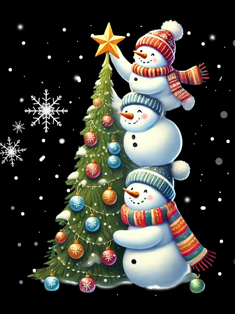 Cute Christmas Funny Snowman by happinesproject
