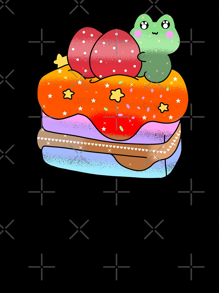 Colorful Adorable cute Kawaii frog cupcake by Quacktails Unisex