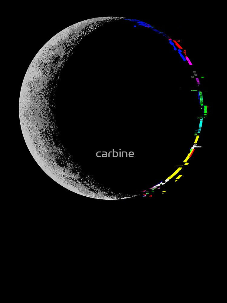 Crescent Moon Glitch by carbine Unisex