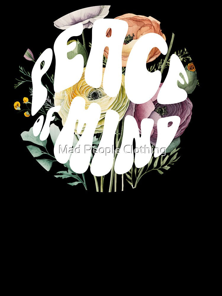 Unisex Peace Of Mind Printed Graphic Tee, Summer by Mad People Clothing Unisex