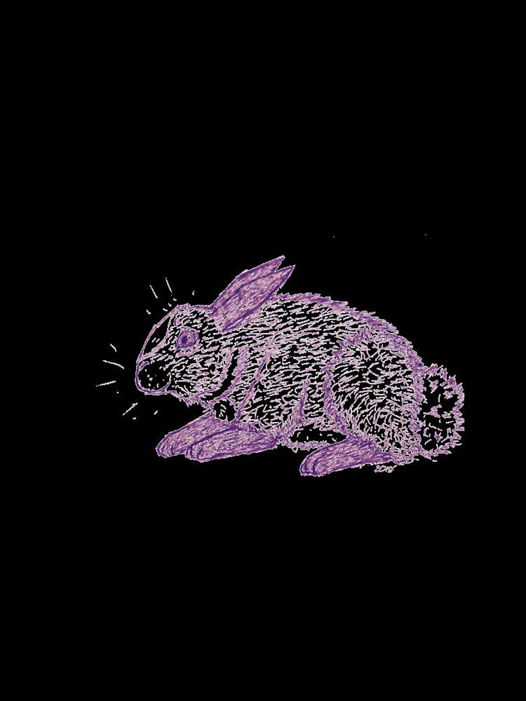 Purple Bunny Sketch by HIGraphicDesign Unisex
