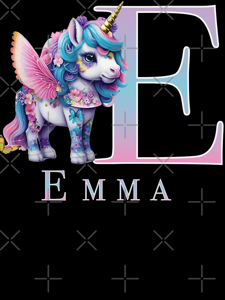 Emma name with a cute unicorn by Lubellebubble20 Unisex