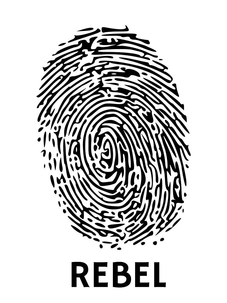 Rebel - Fingerprint Design by Momente Design Unisex