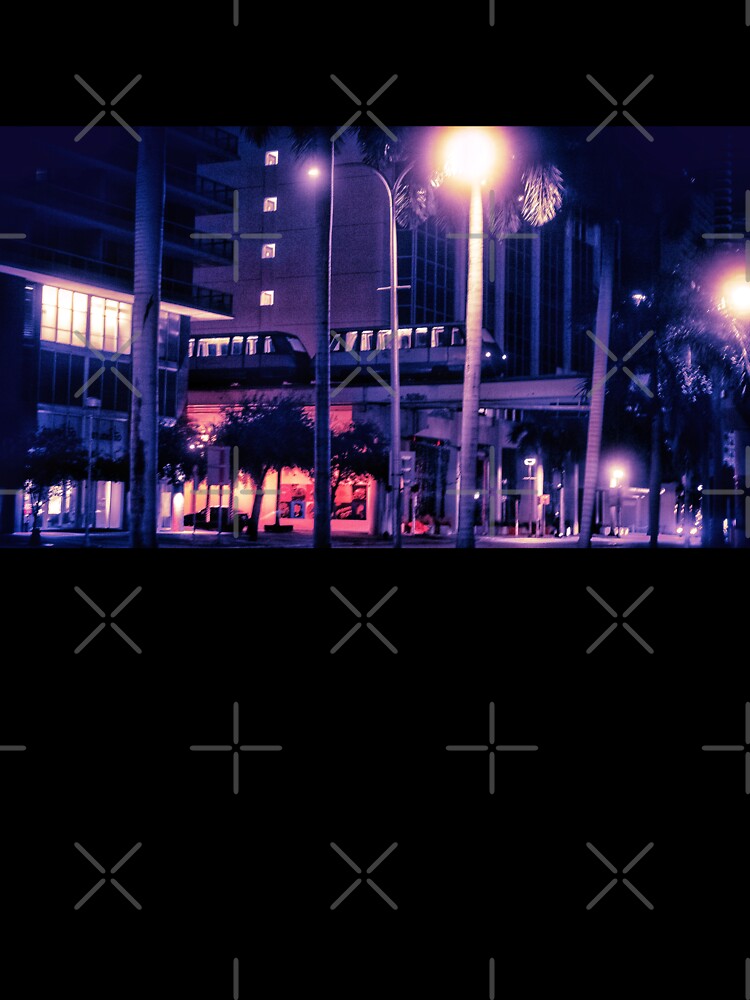Miami summer nights downtown. by MPixtures