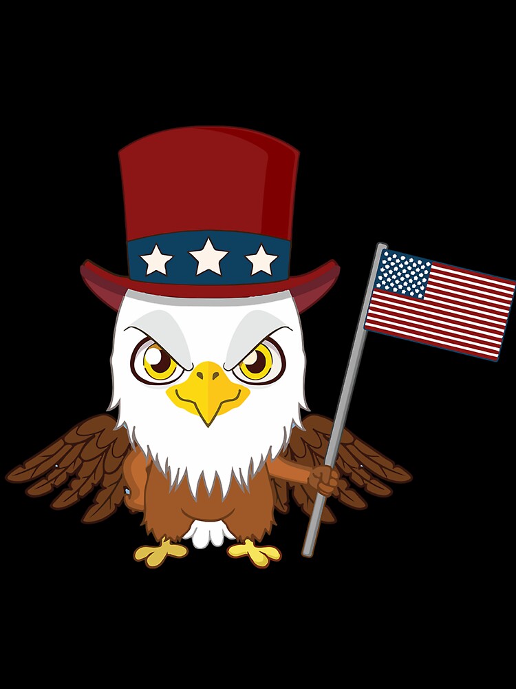 Patriotic American Eagle Holding USA American Flag by AllStarMerch Unisex